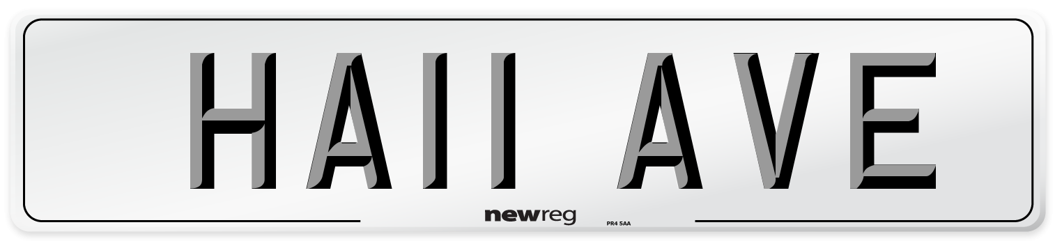 HA11 AVE Number Plate from New Reg